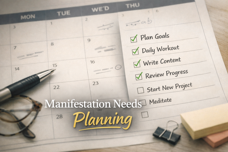 Calendar with a checklist of completed and incomplete tasks, symbolizing planning and daily action.